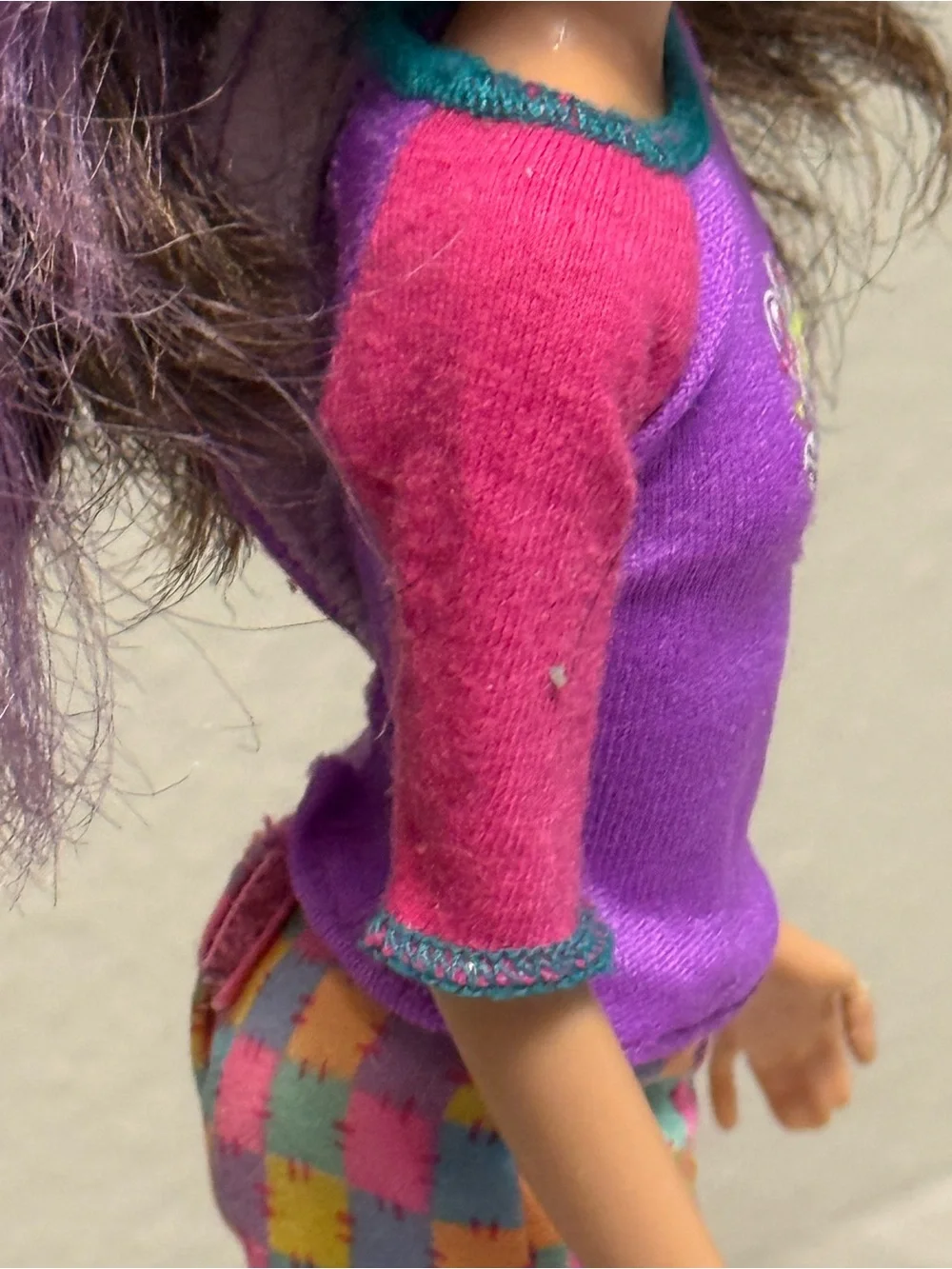 Barbie Mattel Stacy size purple beach top